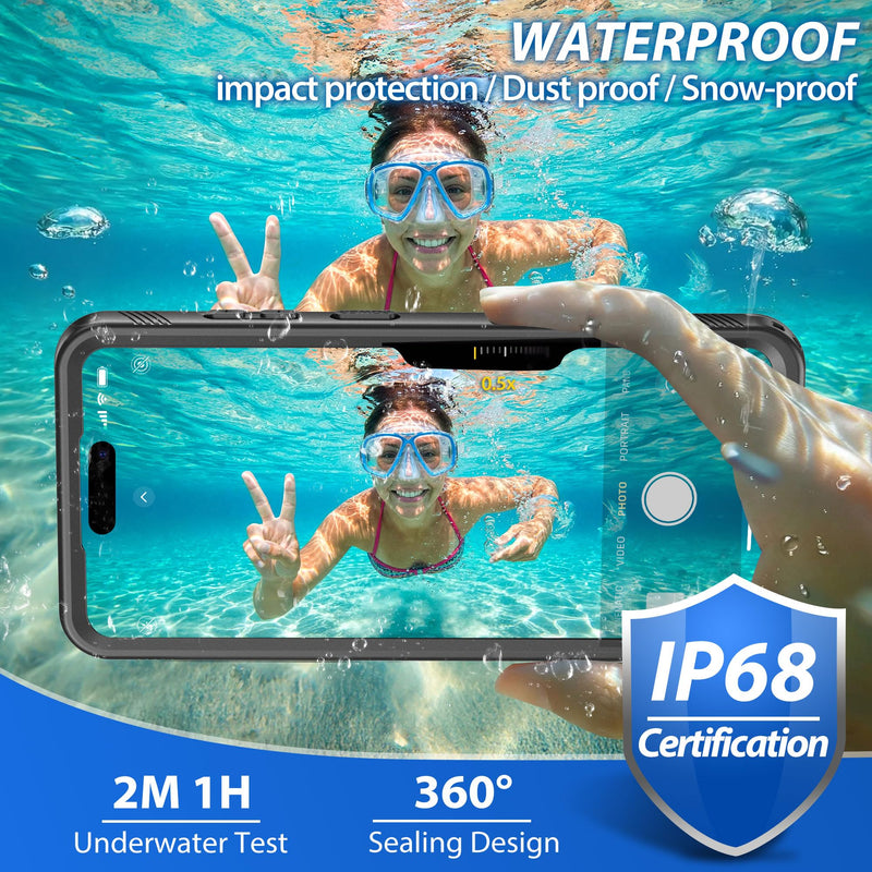 SPORTLINK for Samsung Galaxy S26 Ultra Waterproof Case, Mag/Black, 6.9" | Military-Grade Heavy-Duty 360° Full-Body Protection with Built-in Screen & Camera Protectors, Dustproof, Shockproof