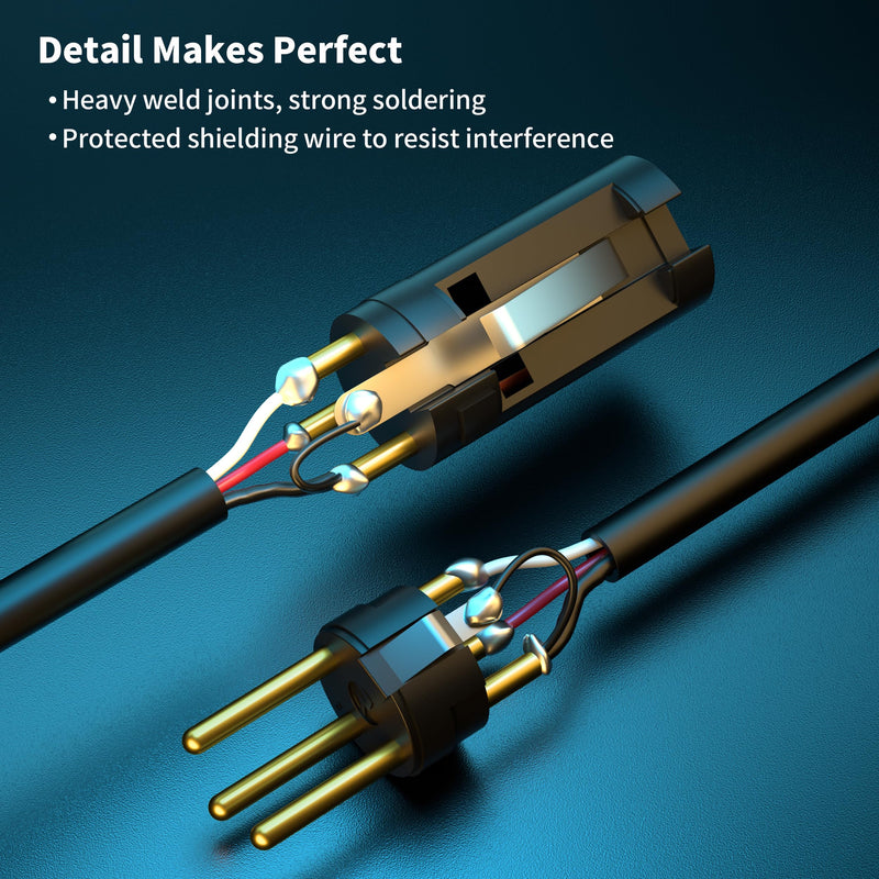 SMALL-EYE XLR Cables for Microphone 1FT 2 Pack, Hi-Fi Gold Plated 3-Pin Balanced Short Cable XLR Male to Female Patch Cord 2-Pack of 1 Feet