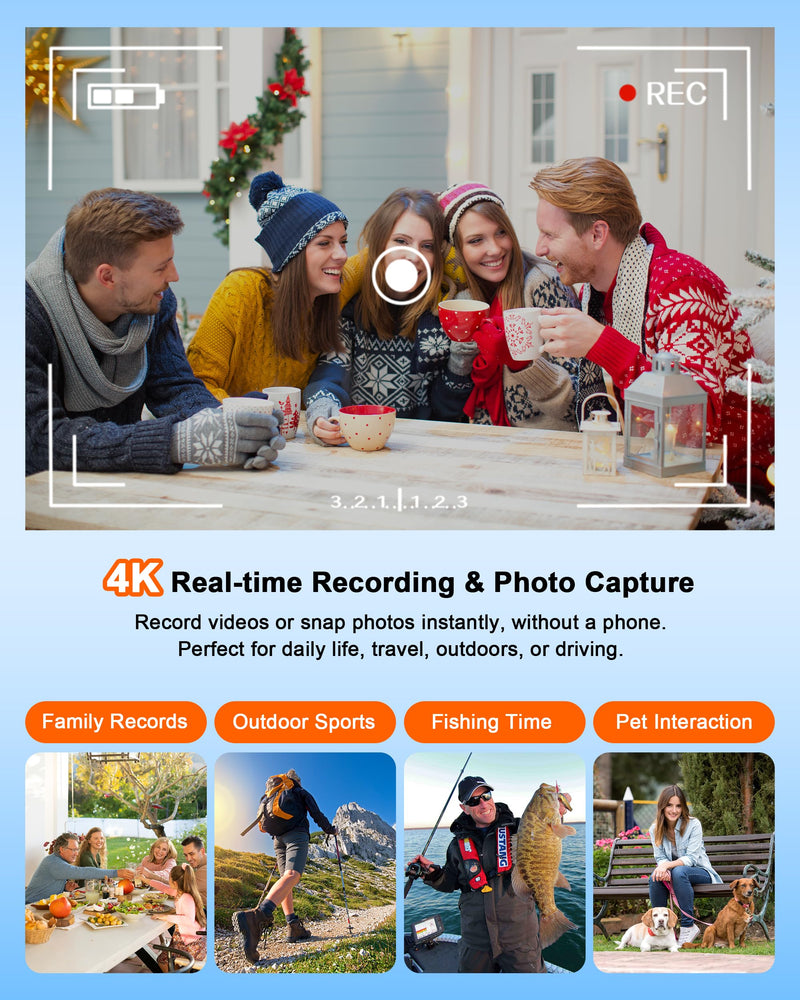 Matsusho AI Smart Glasses with 4K Camera Compatible for iPhone & Android | 13MP HD Video Recording Camera Glasses,Voice Control,Real-Time Translation,Bluetooth Call Smart Sunglasses for Men Women