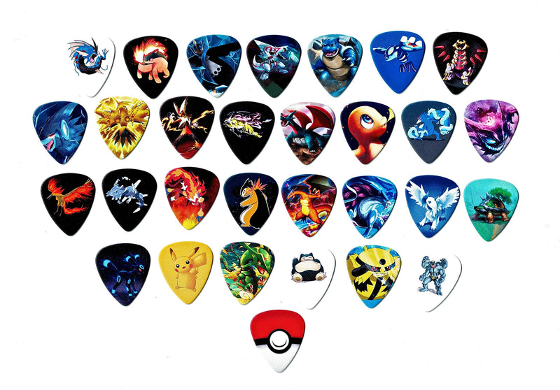 Pokemon Guitar picks (Mega Edition)(Collectibles)(30 picks in a Packet)