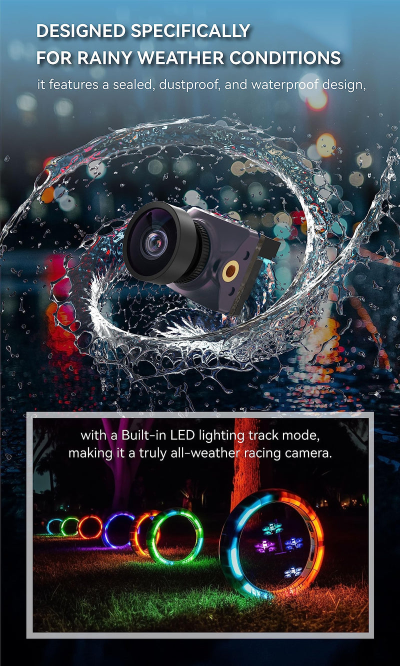 RunCam Racer Nano 4 FPV Camera - Waterproof 1200TVL All-Weather Racing Camera for FPV Racing Drone