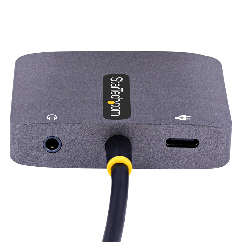 StarTech.com USB C Video Adapter, USB C to HDMI VGA Multiport Adapter w/ 3.5mm Audio Output, 4K 60Hz HDR, 100W PD 3.0, Thunderbolt 3/4 Compatible - USB C Display Travel Adapter (122-USBC-HDMI-4K-VGA)