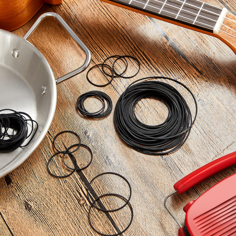 100 Pcs Recorder Rubber Belts 40-135 mm Square Belt Cassette Tape Machine Repair Maintenance Mix Cassette Recorder Belts for DVD CD LD VCR Repeater Drives (1mm Width) 1mm Width