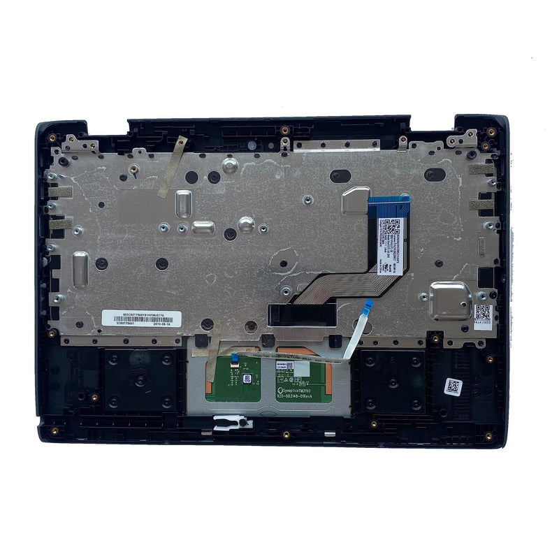 Replacement for Lenovo 500E Chromebook 2nd Gen (81MC) Laptop Upper Case Palmrest Non-Backlit Keyboard Touchpad Assembly Part 5CB0T79601 Black