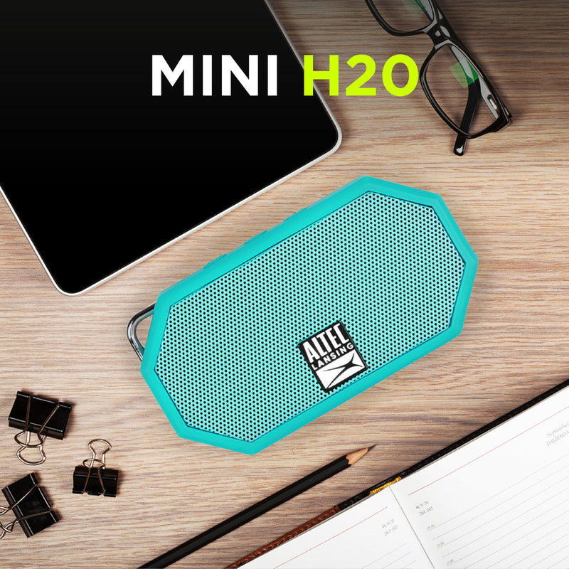 [AUSTRALIA] - Altec Lansing Mini H2O - Waterproof Bluetooth Speaker, IP67 Certified & Floats in Water, Compact & Portable Speaker for Hiking, Camping, Pool, and Beach Mint 