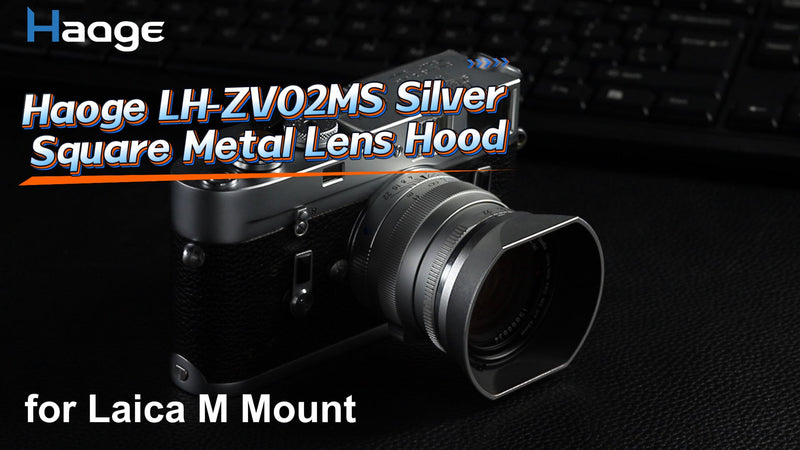 Haoge Square Metal Lens Hood for Voigtlander NOKTON 35mm f1.4, 40mm f1.4, 50mm f1.5 Aspherical II 28mm F1.5 VM Lens,Carl Zeiss Biogon T* 35mm f2 35mm f2.8 ZM, Planar T* 2/50 50mm f2 ZM Silver