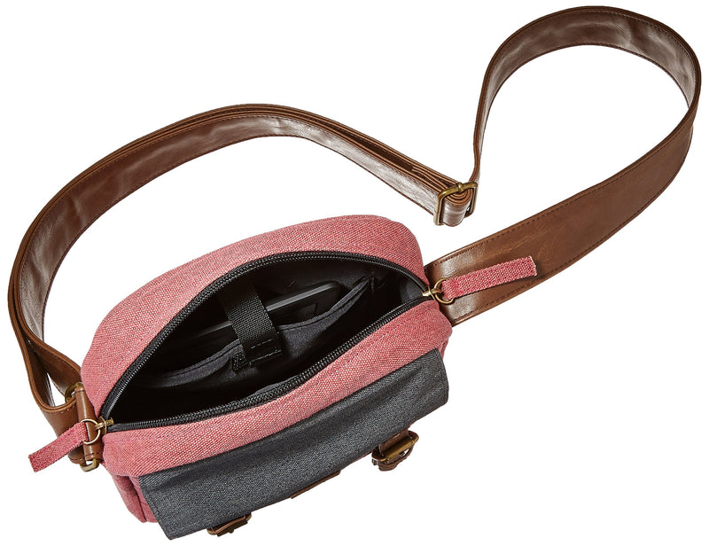 shoulder travel bag for Kindle in maroon / grey