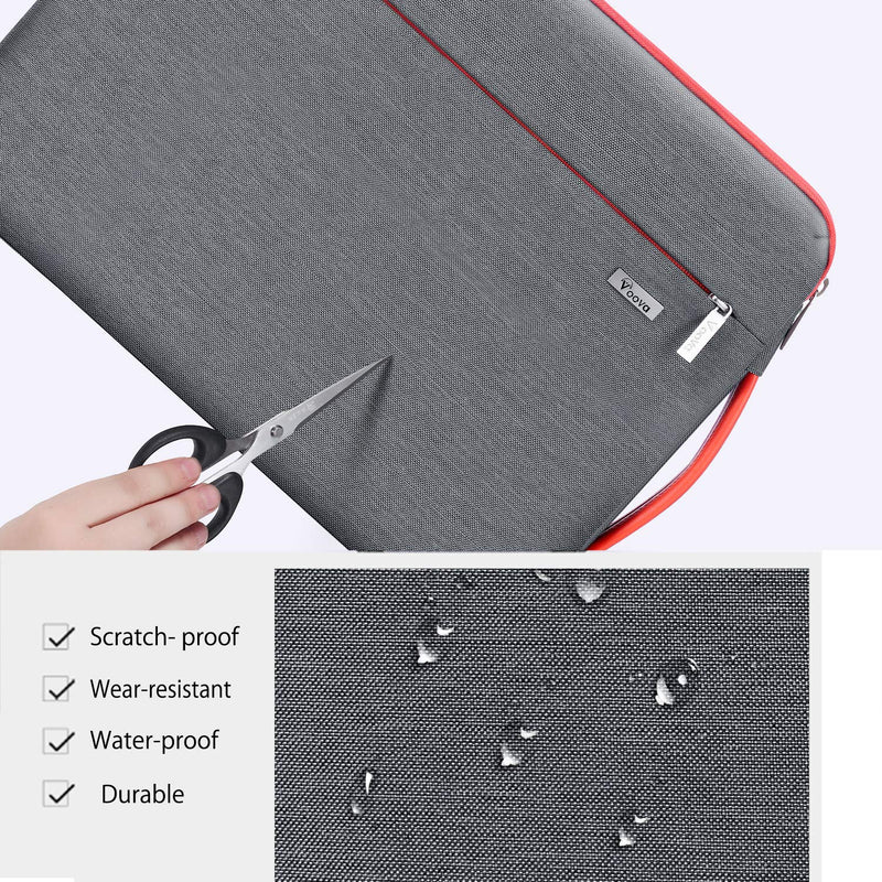 Voova Laptop Sleeve Case 15.6 16 Inch, 360° Protective Computer Carrying Bag Cover Compatible with MacBook Pro/Max 16 M3 M2 M1 2023-2019,Dell XPS 15,15-16" Hp Lenovo Acer Asus with Organizers,Grey 15.6-16 Inch Grey