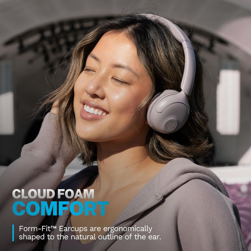 JLab Mauve Bundle, Go Lux ANC Wireless Headphones, Go Air Pop+ True Wireless Bluetooth Earbuds