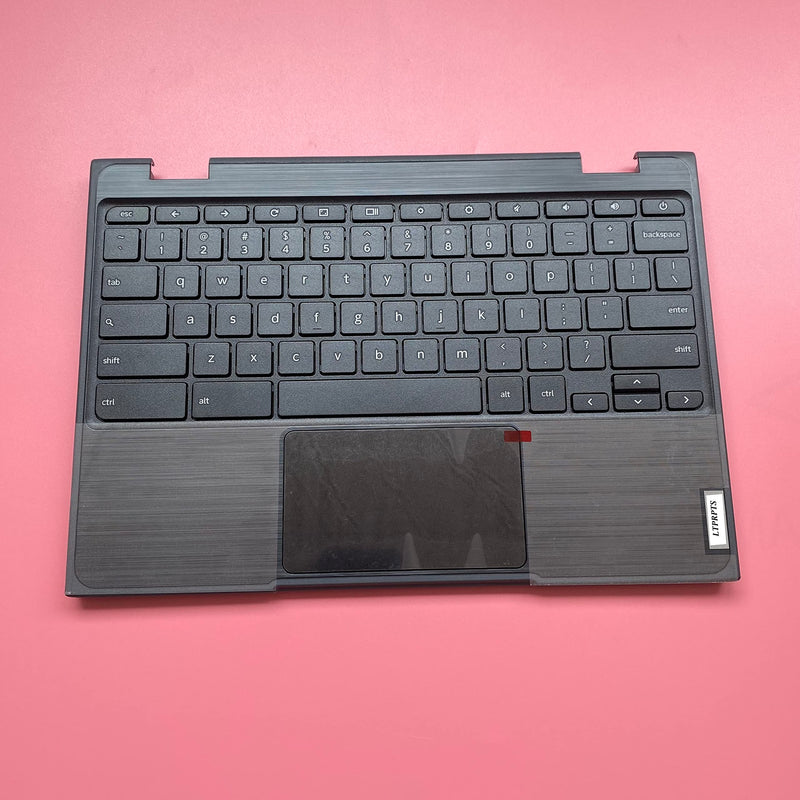 Replacement Laptop Upper Case Palmrest Keyboard Assembly Part for Lenovo Chromebook 100E 2th AST 5CB0Z21474 Black