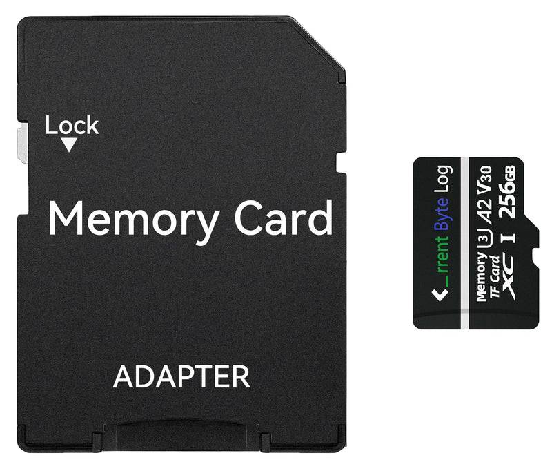 [AUSTRALIA] - 1 x 256GB Micro SD Card with Adapter, V30, A2, U3, UHS-I, C10 | 4k Drones, Dash Cams, Security Cameras, Phones, Cameras 