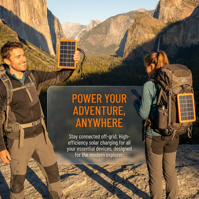 Solar Panel for Camera, 3W Solar Charger Compatible with Ring Spotlight & All-New Stick Up Outdoor Cam Battery, 10ft Long Cable with USB-C to Ring Barrel Plug Adapter (Orange)