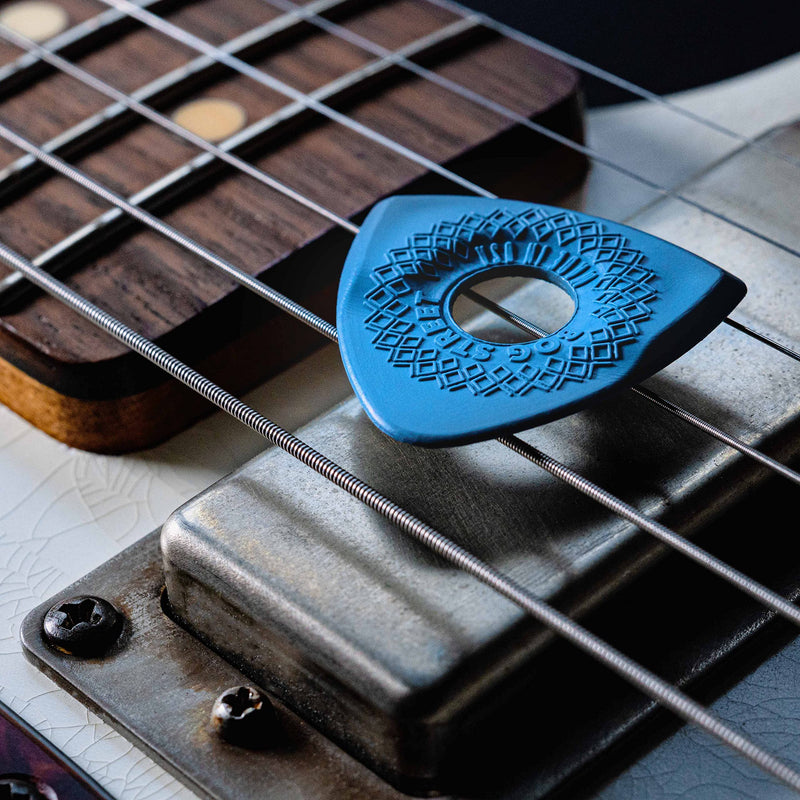 Bog Street AXE CUT Guitar Picks, Heavy, Electric, Acoustic and Bass Guitar Picks, Blue (6-Pack) 6-Pack