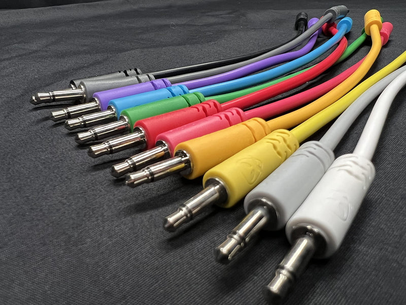 [AUSTRALIA] - Luigi's Modular Supply Spaghetti Eurorack Patch Cables - Pkg of 5 Purple Cables, 36" (90 cm) 