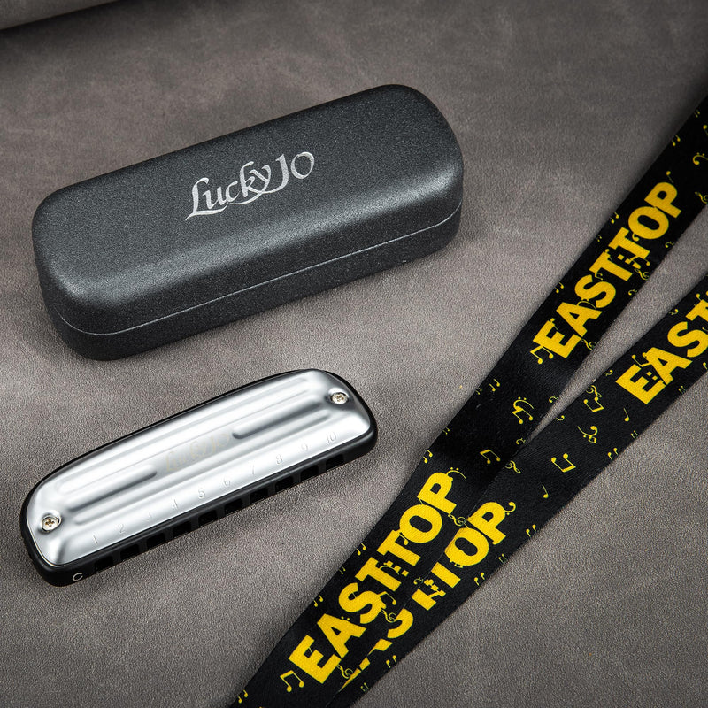 [AUSTRALIA] - East top Lucky 10 Harmonica, Professional 10 Holes Mouth Organ For All Levels Adults, Professionals and Players 