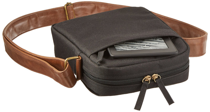 shoulder travel bag for Kindle in black / grey