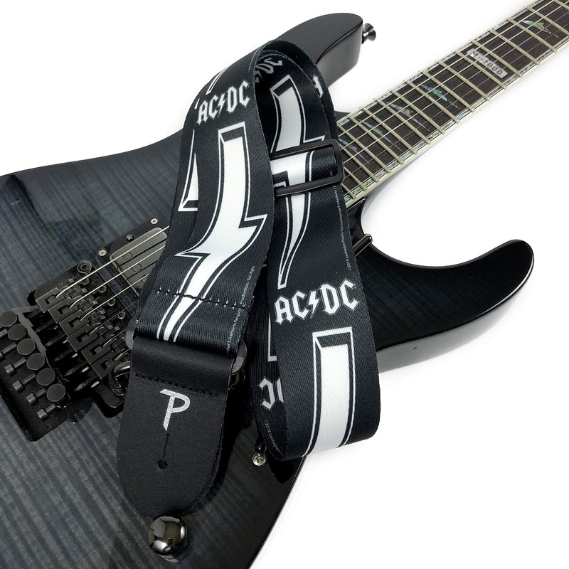 Perri's Leathers Ltd. - AC/DC Official Licensed Accessories - Polyester Guitar Strap and Guitar Picks Acdc Bolt