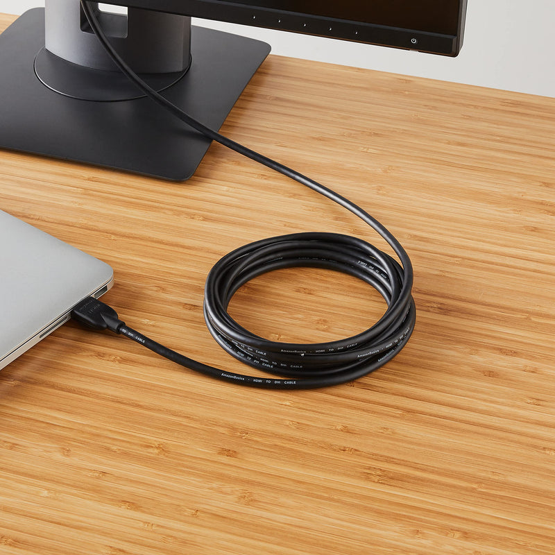 Amazon Basics HDMI to DVI Adapter Cable, Black, 6 Feet, 1-Pack 6 ft