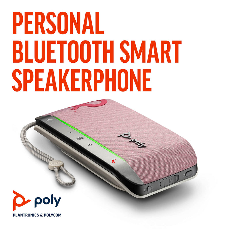 Poly – Sync 20 USB-A Pink Personal Bluetooth Smart Speakerphone (Plantronics) - Connect to Cell Phone via Bluetooth, PC/Mac via Included USB-A Cable - Works with Teams, Zoom (Certified) & More Standard Version
