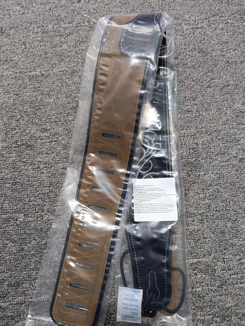 Cowhide Guitar Strap Soft Comfable Durable Electric Guitar Strap Bass Strap Adjustable Acoustic Guitar Belt Width 7cm (Y22) Y22