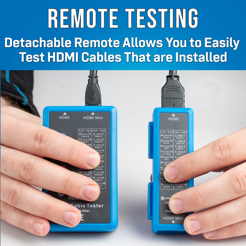 Jonard Tools HDMI-100 HDMI Cable Tester for HDMI and Mini HDMI Cables, Black