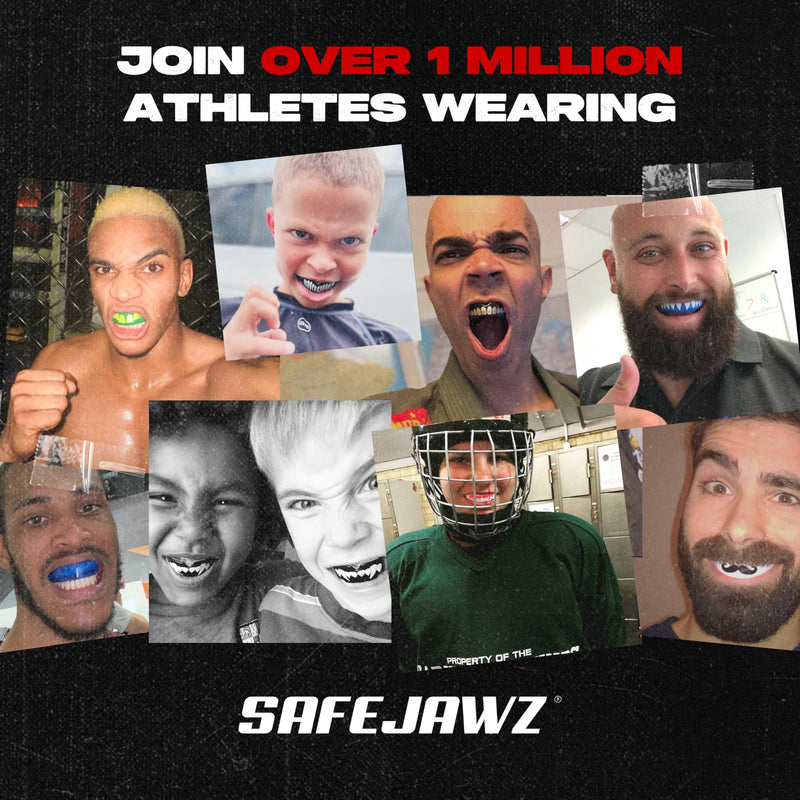 SAFEJAWZ Mouth Guard, Dual Layer Mouthguard for Adults with Case, Easy Fit Remoldable Mouthpiece for Football, Boxing, Lacrosse, MMA, Basketball & All Contact Sports (Adult 12+ Years, Viper Red) Adults 12+ Years