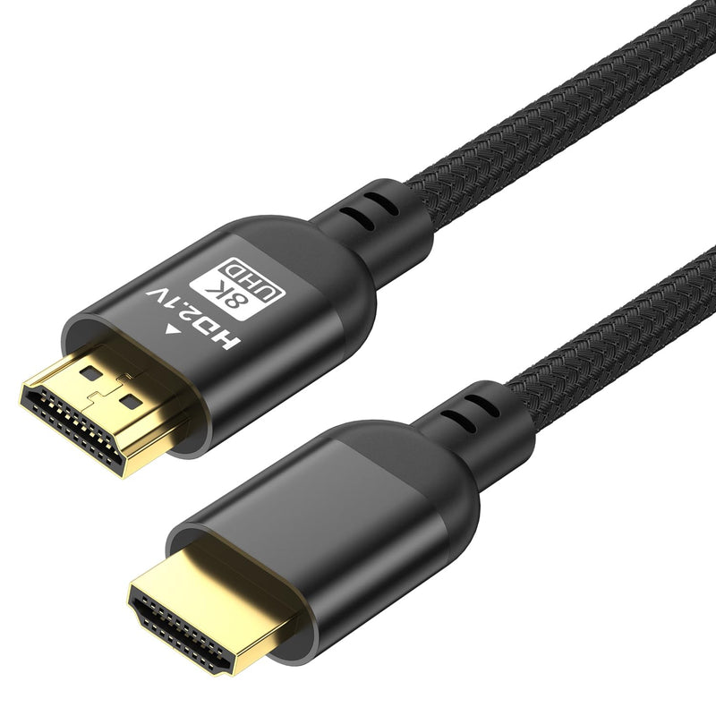 HDMI Cable 8K HDMI 2.1, 6ft, Certified 48Gbps, 8K@60Hz 18Gbps 4K@120Hz Ultra High-Speed Gaming HDMI Cable, 8K/4K Cable, 3 Pack, UL-Listed 6 Feet