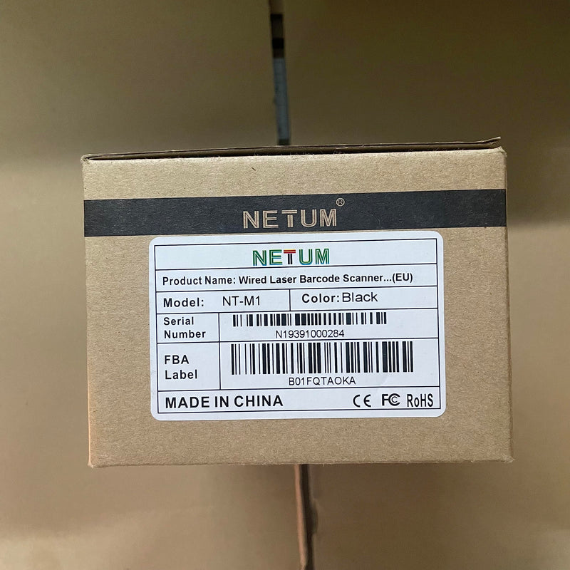 [AUSTRALIA] - NETUM USB Laser Barcode Scanner, Handheld 1D Wired Bar Code Scanner Scanning UPC EAN Reader Gun Retails for Supermarket, Convenience Store, Warehouse - NT-M1 1D -M1 