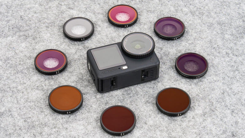 JJC 4 Pcs Filter Set for DJI Osmo Action 6,UV CPL ND16 Black Diffusion 1/2 CPL+ND16+Black Diffusion 1/2+UV