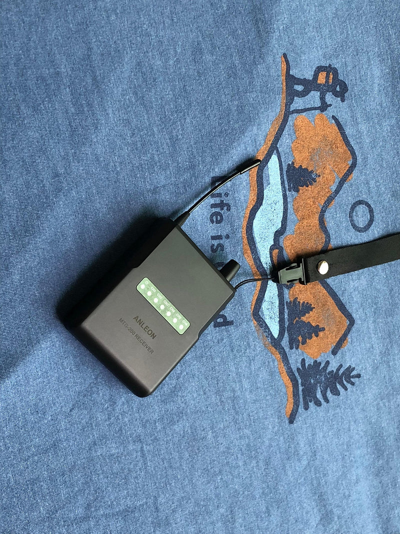ANLEON MTG-200 Wireless Tour Guide & Language Interpretation System 915Mhz (1 Transmitter 1 Receiver) 1 Transmitter 1 Receiver