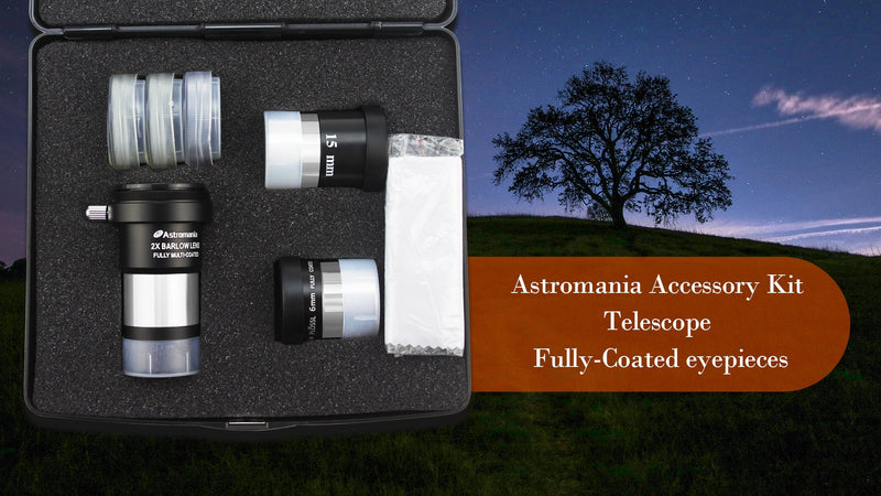 Astromania Telescope Eyepiece Set, 7 Piece Telescope Accessory Kit 1.25inch 1.25 Inch（7 PCS）