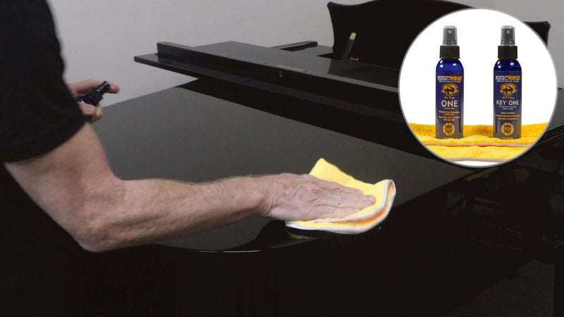 MusicNomad 3 pc. Care Kit for Gloss Pianos - Cleaner, Polish, Cloth (MN132) Complete Care