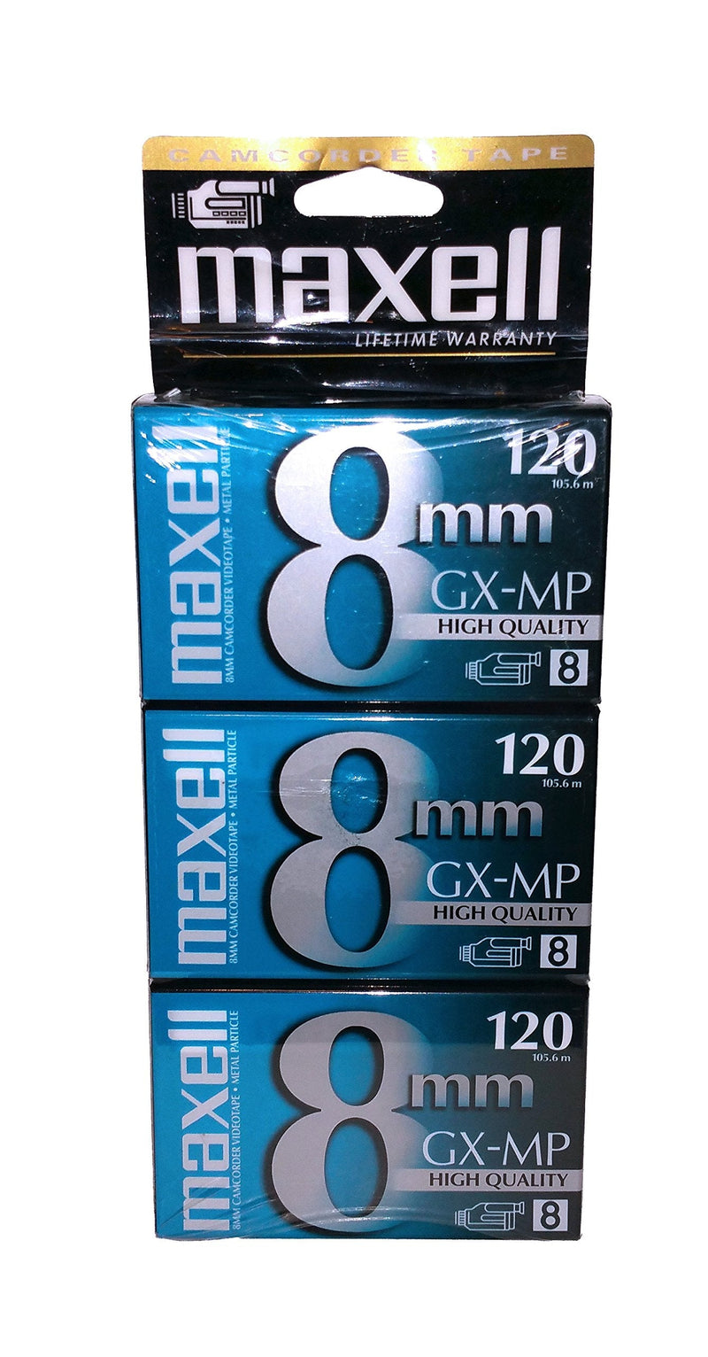 Maxell GX-MP 120 Camcorder Tapes, 3 Pack