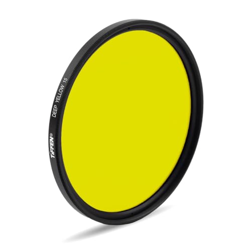 Tiffen 67mm Deep Yellow 15 Camera Lens Filter, Black & White Photography Yellow Filter