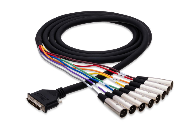 Hosa DTM-803 DB25 to XLR3M Balanced Snake, 9.8 Feet