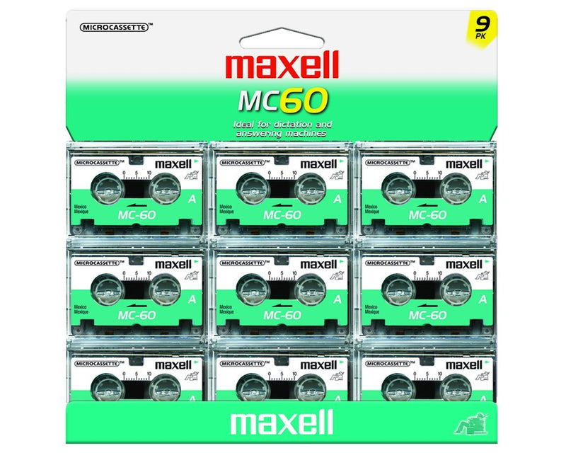 Maxell MC-60 UR Microcassettes (Pack of 9) 9 Pack