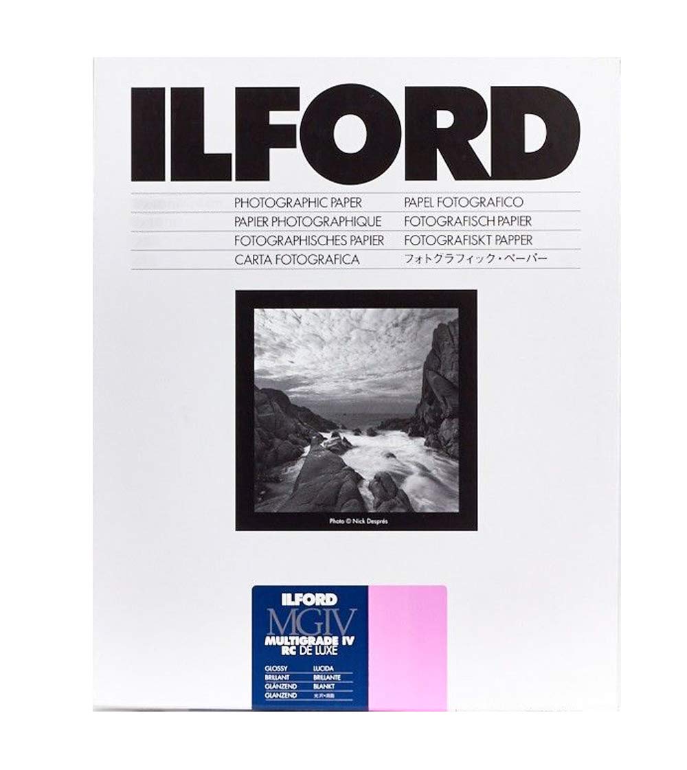 Ilford Multigrade IV RC Deluxe Resin Coated VC Variable Contrast Black & White Enlarging Paper - 8x10" - 25 Sheets - Glossy Surface