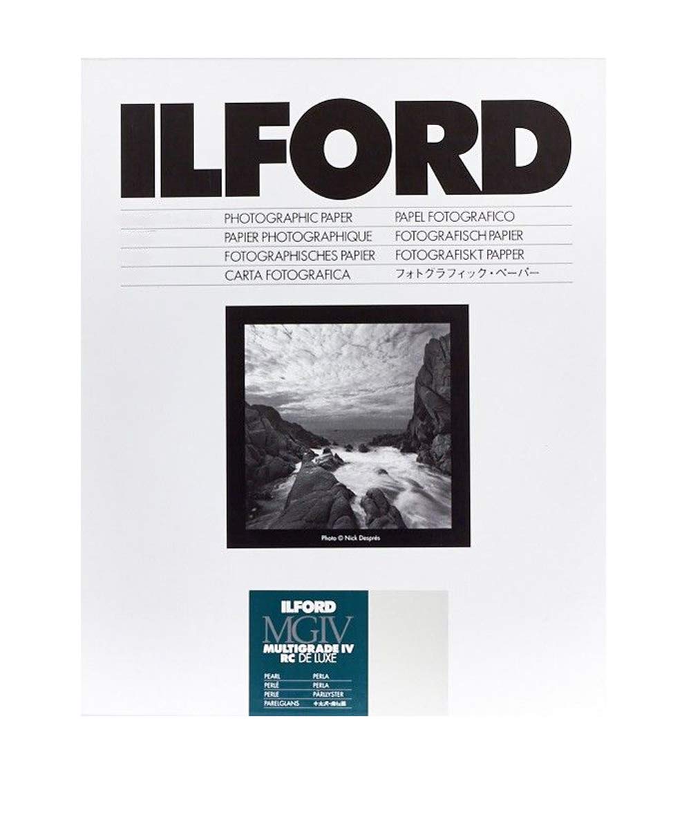 Ilford Multigrade IV RC Deluxe Resin Coated VC Variable Contrast Black & White Enlarging Paper - 8x10" - 25 Sheets - Pearl Surface