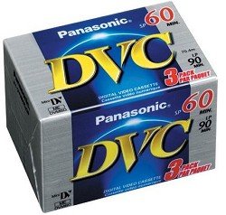 Panasonic AY-DVM60EJ3P Mini Digital Videocassette (60 Minute, 3 Pack)