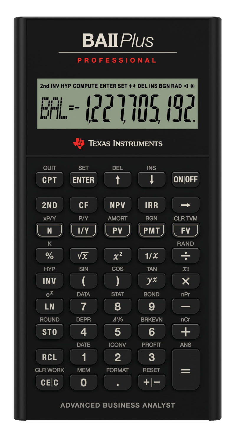 BA II Plus Professional Financial Calculator Texas Instruments | Advanced financial calculator; Powerful computation functions