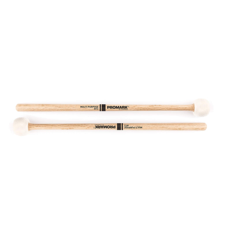 Pro Mark ProMark Drum Mallet - Multi-Purpose Felt Mallet - Soft Felt - For Use with Timpani, Concert Toms and Cymbals - Shira Kashi Oak Handle for Weight - Gradual Taper for Quick Motion - 1 Pair Single