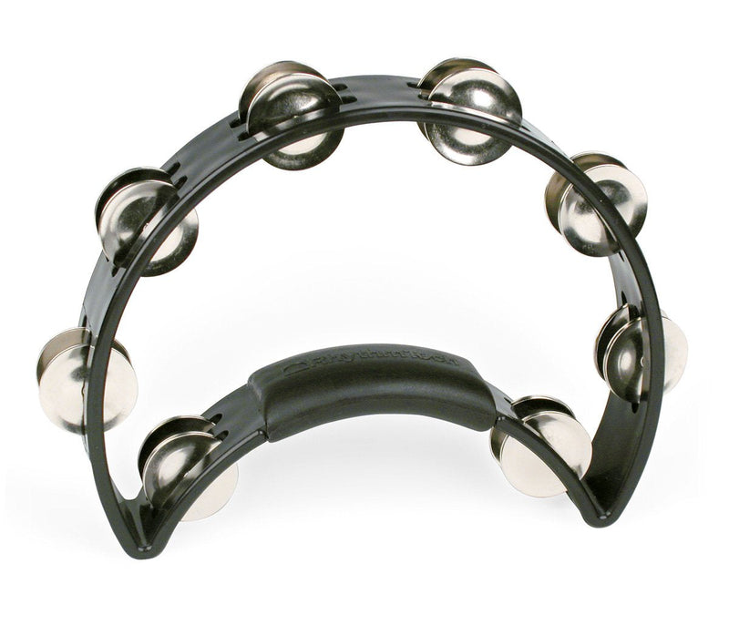 [AUSTRALIA] - RhythmTech RT1010 Tambourine, Nickel Jingles, Black 