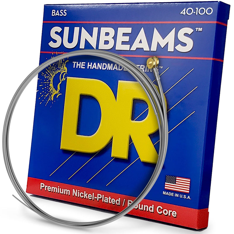 DR Strings Sunbeam - Nickel Plated Round Core Bass 40-100 (NLR-40) Single SUNBEAM™: Light 40-100