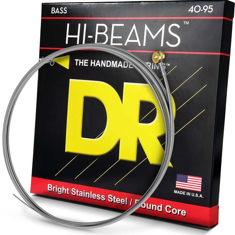 DR Strings Hi-Beam - Stainless Steel Round Core 40-95 LLR-40 HI-BEAM™: Extra Light 40-95