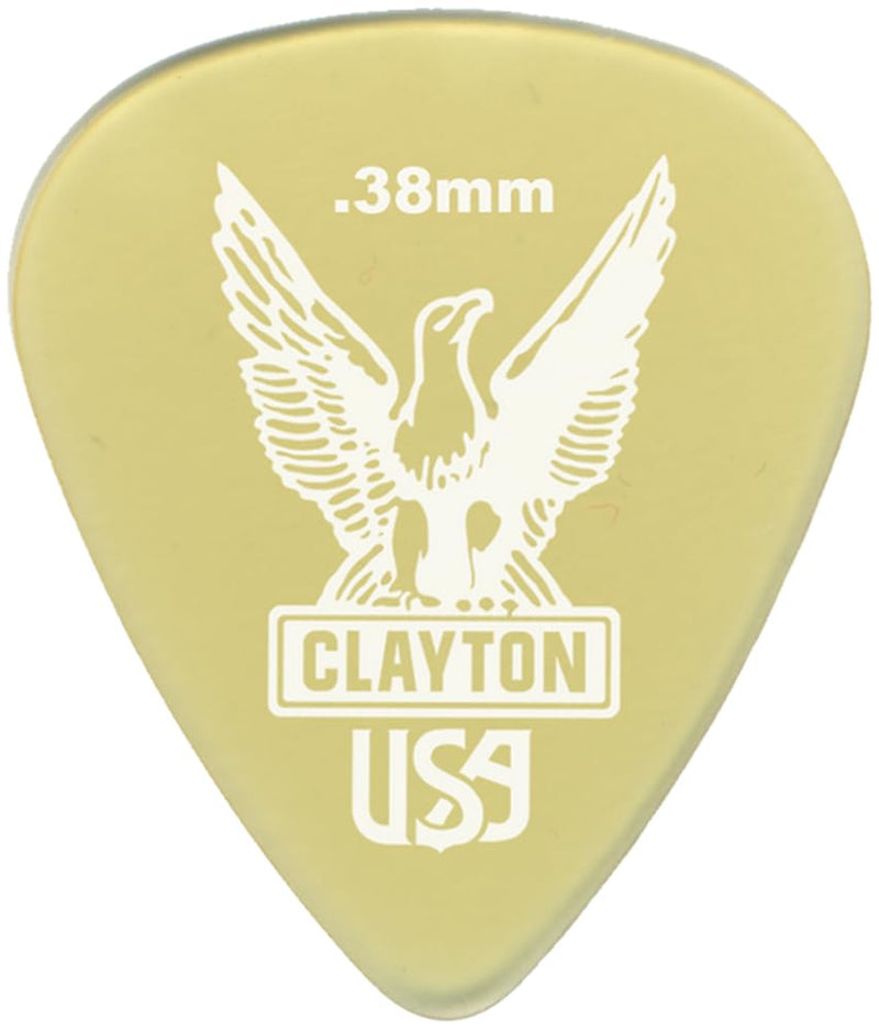 Clayton Ultem Guitar Picks (Select from gauges .38mm - 1.20mm) 0.38 mm 12