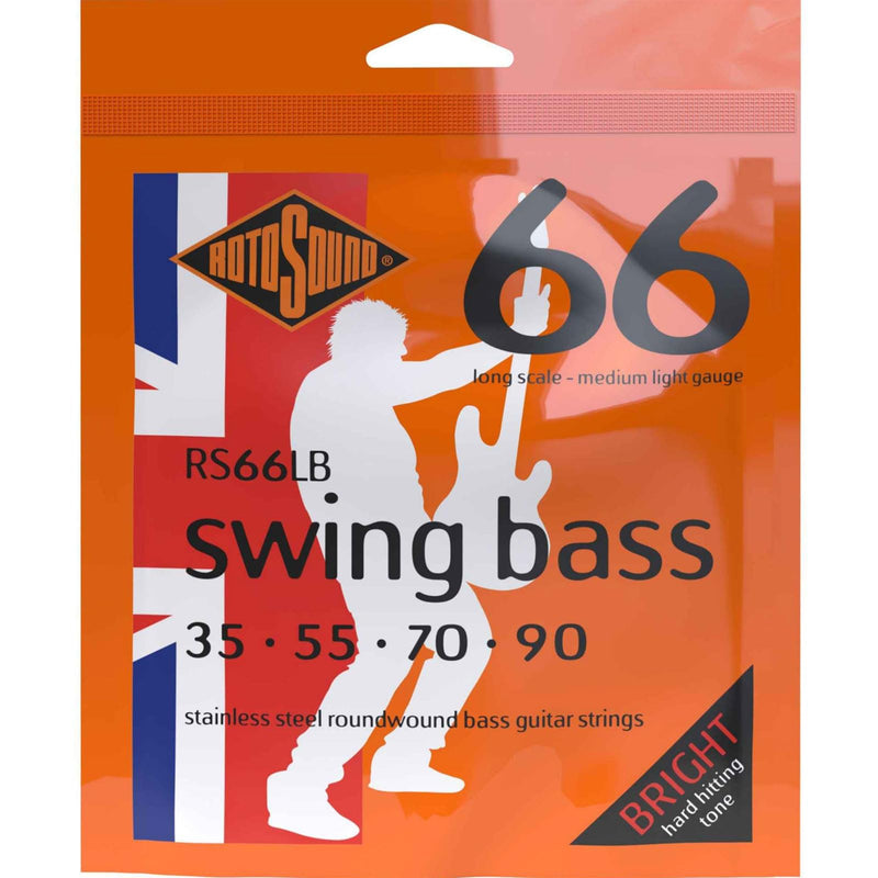 [AUSTRALIA] - Rotosound RS66LB Swing Bass 66 Stainless Steel Bass Guitar Strings (35 55 70 90) Single 