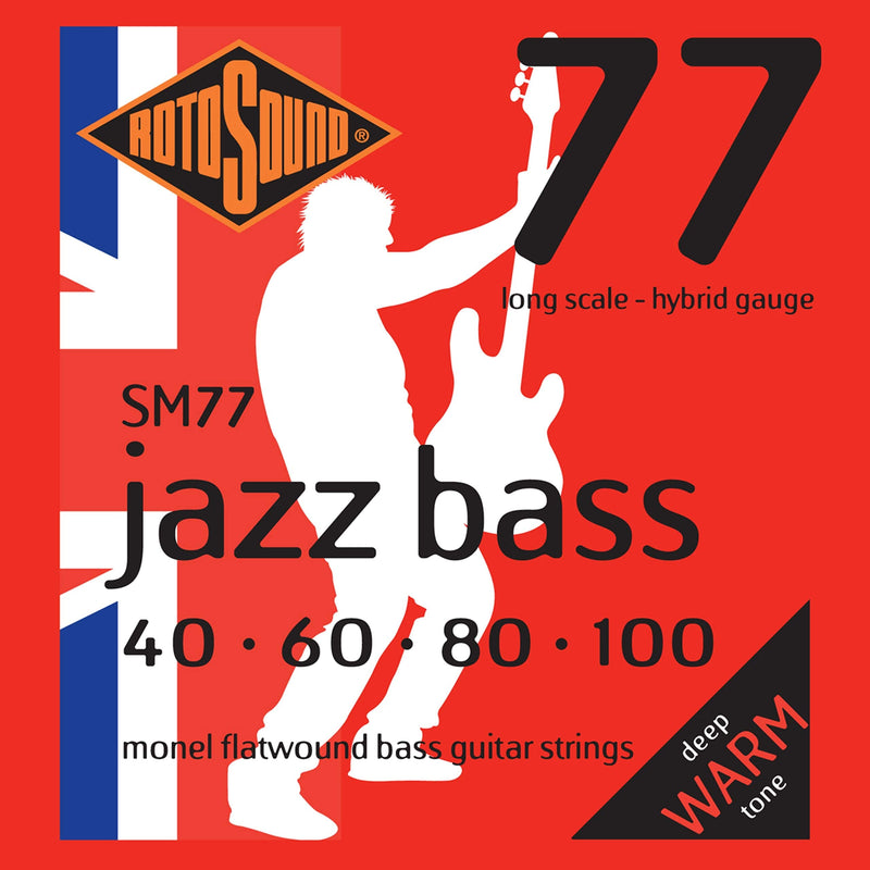 Rotosound SM77 Monel Flatwound Hybrid Bass Guitar Strings (40 60 80 100) Single