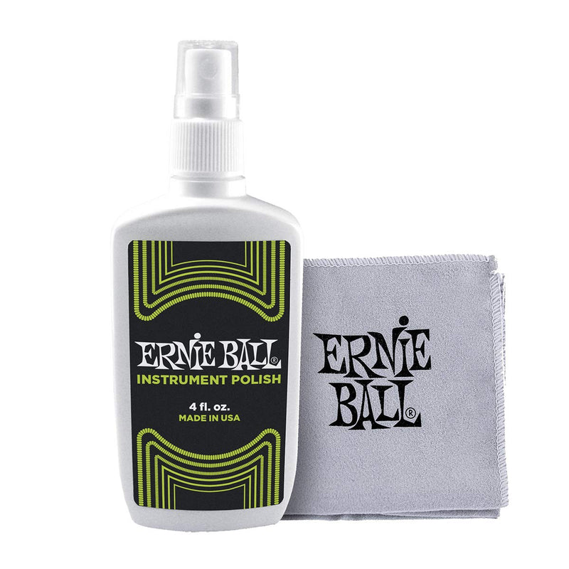 Ernie Ball Instrument Polish with Microfiber Polish Cloth (P04222) Polish w/ Cloth