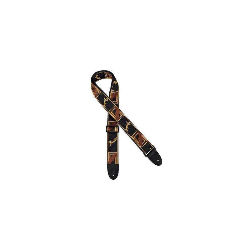 Fender Monogrammed Guitar Strap Black/Yellow/Brown