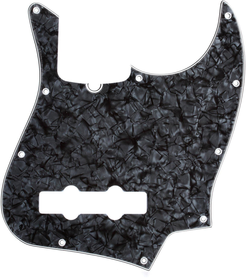 [AUSTRALIA] - Fender Standard Jazz Bass Pick Guard (10-Hole) 4-Ply - Black Pearl 